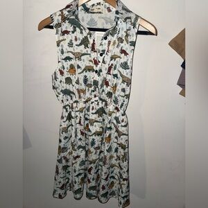 New La Vie Lente Dinosaur Print Sleeveless Dress Women’s Small